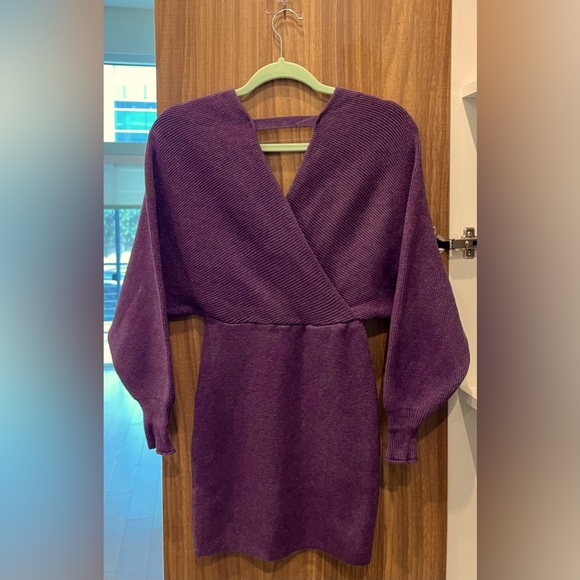 Purple sweater dress - Picture 2 of 3